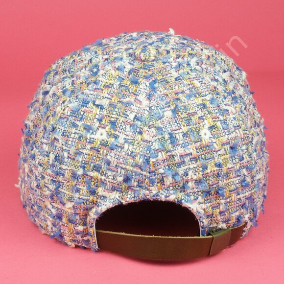 Emotionally Unavailable x Playboy Hat Mens M Blue Yellow Cotton Blend Tweed - Picture 5 of 9